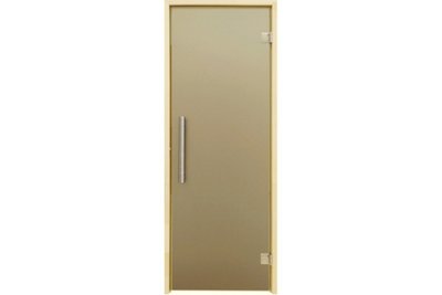Дверь для бани и сауны Tesli Steel Sateen 1900 x 700 13542 фото