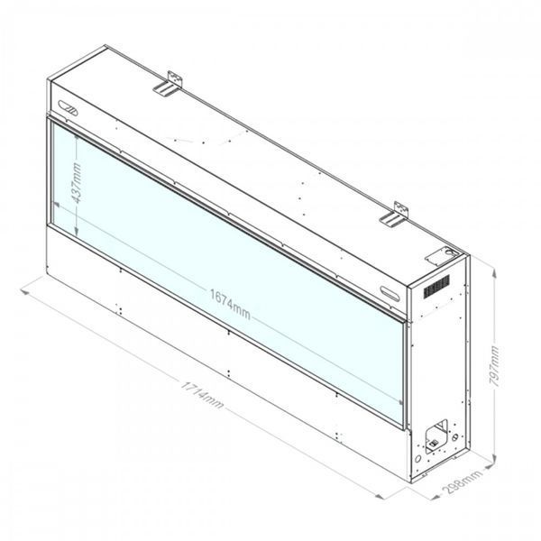 Електрокамін Faber by Dimplex E-Slim Linear 1700-450 фронтальний E-Slim Linear 1700-450 фото