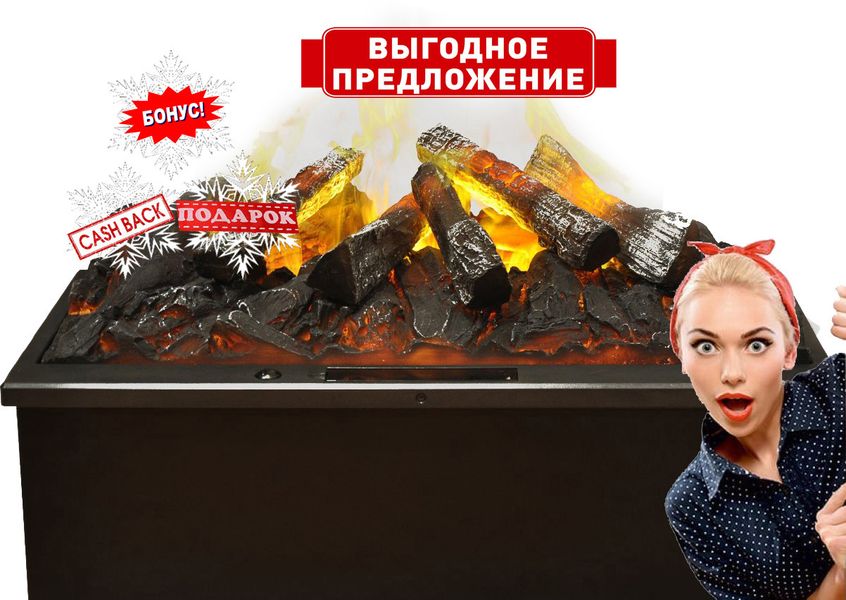 Електрокамін Royal 3D Inferno - встраиваемый (бонуси + подарунки) Royal 3D Inferno фото