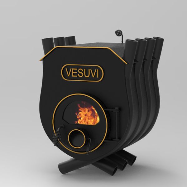 Печь калориферная «Vesuvi» «03» с варочной поверхностью «VESUVI» «03» В фото