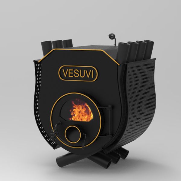 Печь калориферная «Vesuvi» «03» с варочной поверхностью «VESUVI» «03» В фото