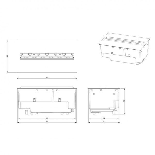 Електрокамін Dimplex Cassette 400 LED LOG (с дровами) Cassette 400 LED LOG  фото