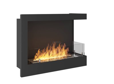 Биокамин Simple Fire Corner 600 R со стеклом Simple Fire Frame 600 фото