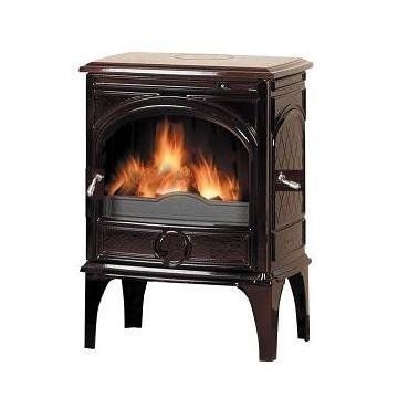 Чугунная мульти печь Dovre 555 GM/E6 коричневая майолика эмаль- 8 кВт 555 GM/E6 эмаль фото