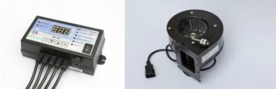 Автоматика для твердотопливного котла ( контроллер и вентилятор) 300625216 фото