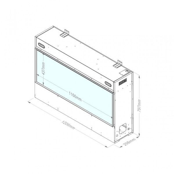 Електрокамін Faber by Dimplex E-Slim Linear 1200-450 фронтальний Dimplex E-Slim Linear 1200-450 фото