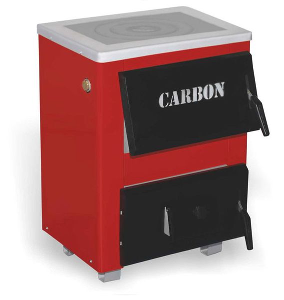 Водяний котел на твердому паливі Carbon КСТО-12 П з плитою 12 квт Carbon КСТО-12п фото