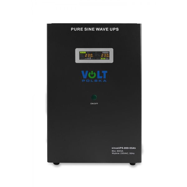 Комплект резервного живлення для котла та побутової техніки Volt Sinus 800+ акумулятор 55 А·год 12 В 500 W/800 Вт Volt Polska Sinus PRO Под фото