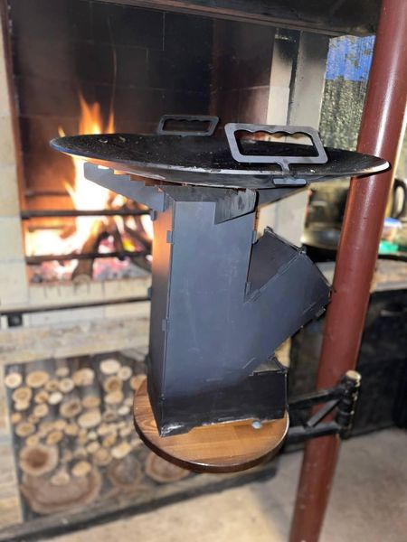 Турбо печь Хорт (ракетная печь на дровах), 3мм с жаростойким покрытием + чехол Турбо печь Хорт фото