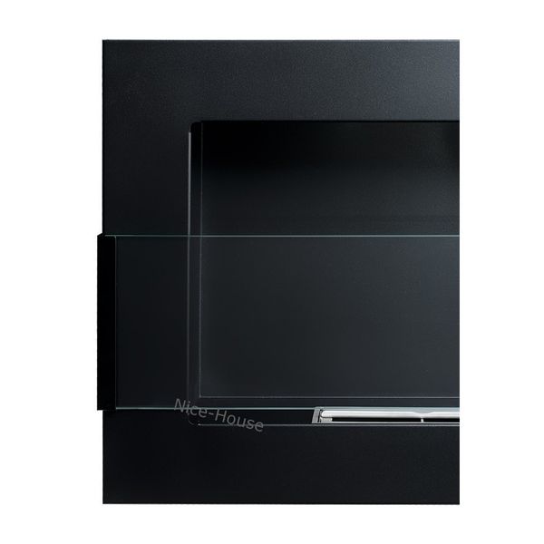 Біокамін Nice-House 900x400 мм-чорний зі склом Nice-House 900x400 фото
