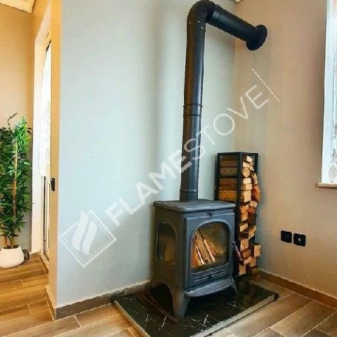 Чавунна піч-камін Flame Stove Modena Lux з бічними склами Modena Lux фото