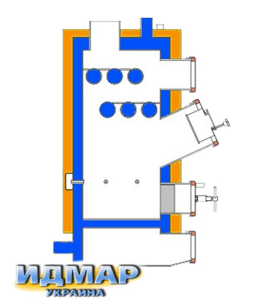 Котел пошарового спалювання палива Ідмар РК-1 (Idmar GK-1), потужністю 38 кВт Idmar GK-1 38 кВт фото