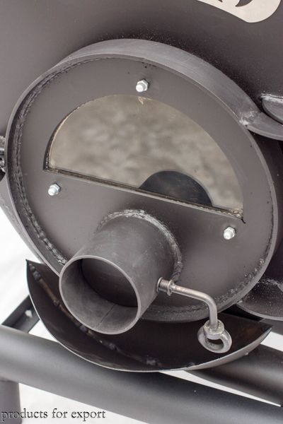 Отопительно-варочная печь булерьян Hott со стеклом и перфорацией Тип-00 -125 м3 Тип-00 хотт фото